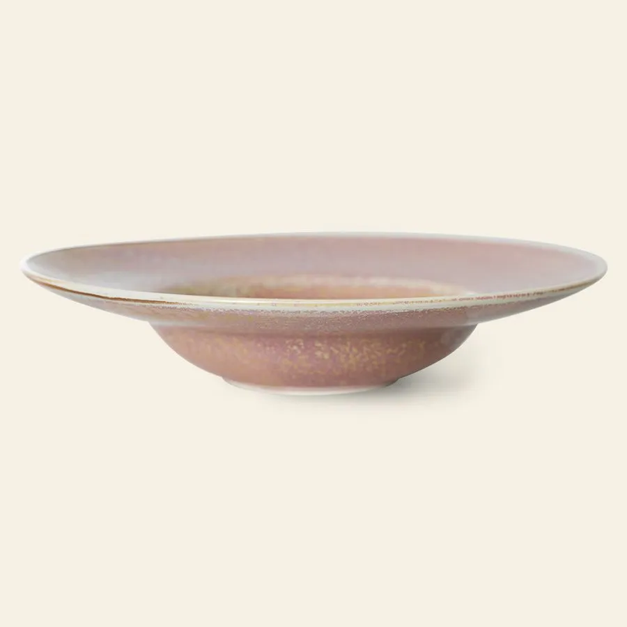 HKliving Chef Ceramics Pasta Plate Rustic Pink 2