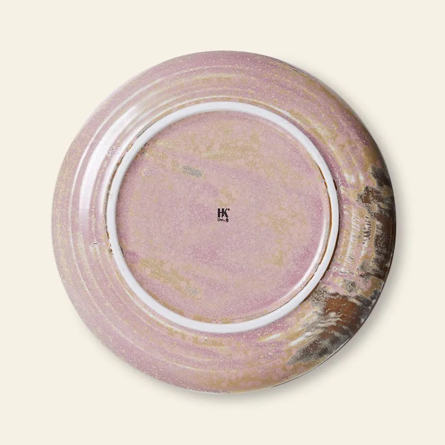 HKliving Chef Ceramics Side Plate Rustic Pink 2