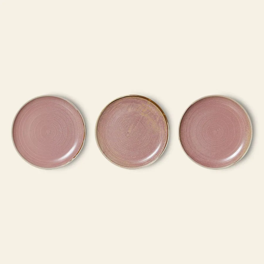 HKliving Chef Ceramics Side Plate Rustic Pink 4