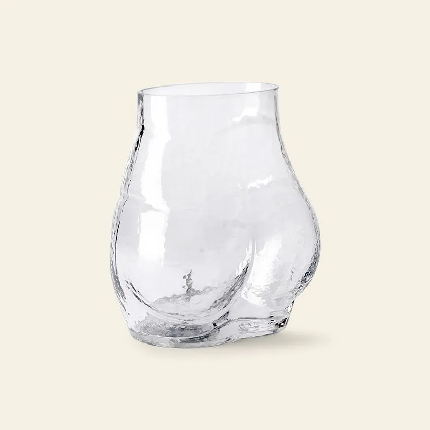 HKliving Glass Bum Vase Clear 1