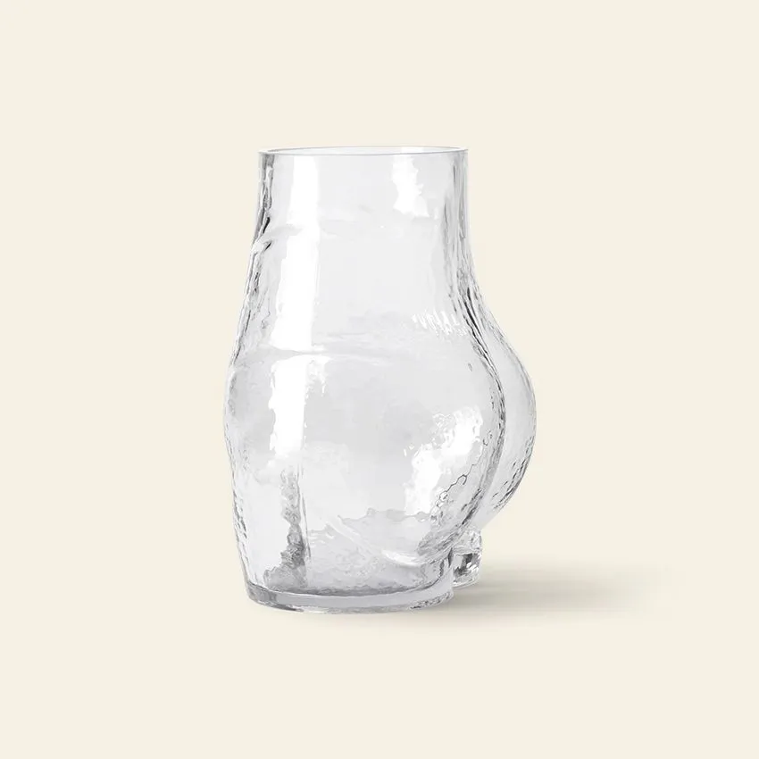 HKliving Glass Bum Vase Clear 2