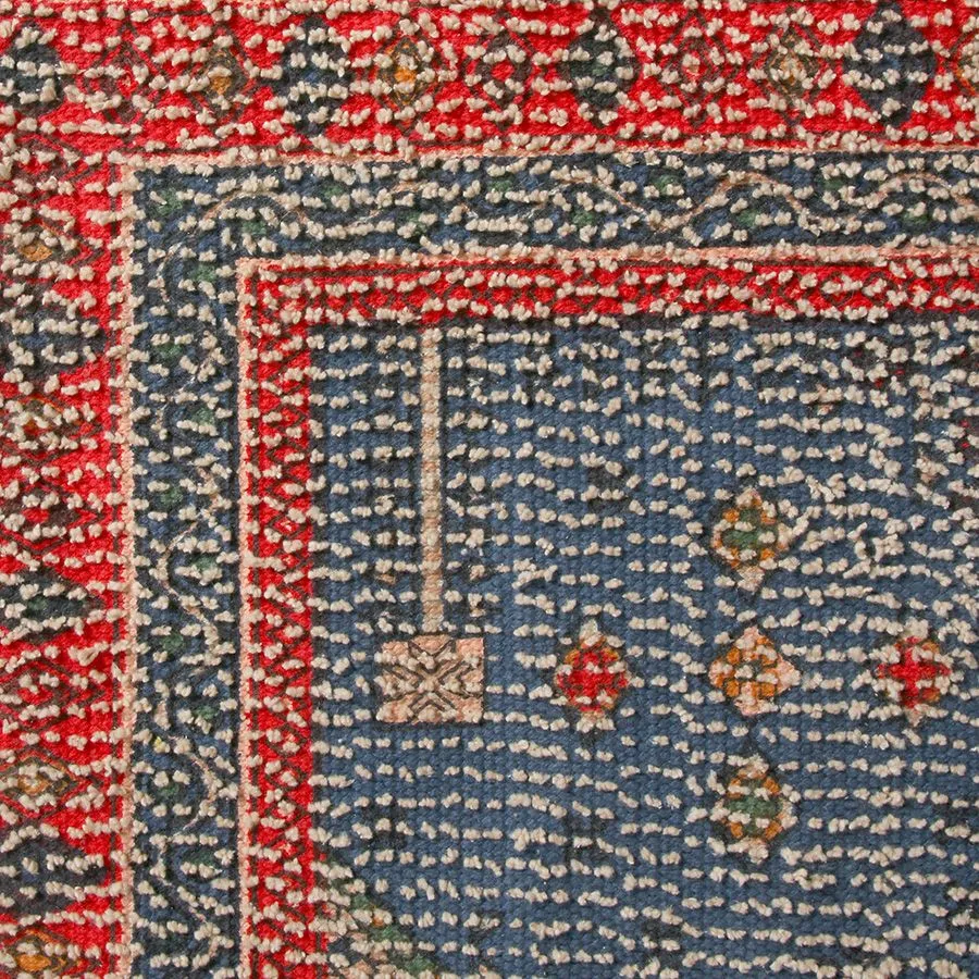 HKliving Printed Bathmat Overtufted Red Blue 2