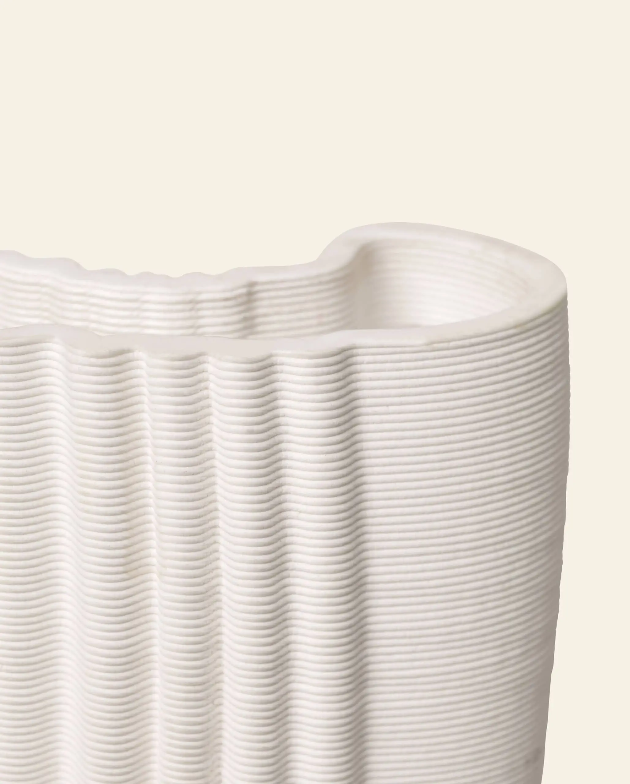 ferm Living Moire Vase Off White 3