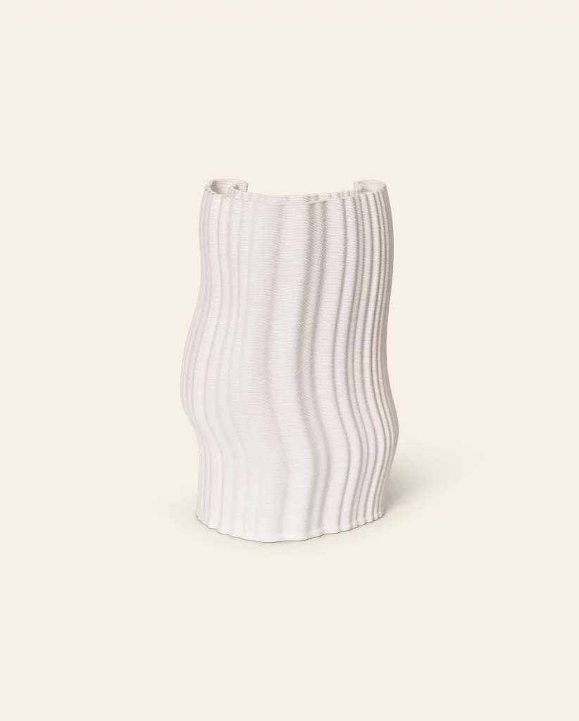 ferm Living Moire Vase Off White 4