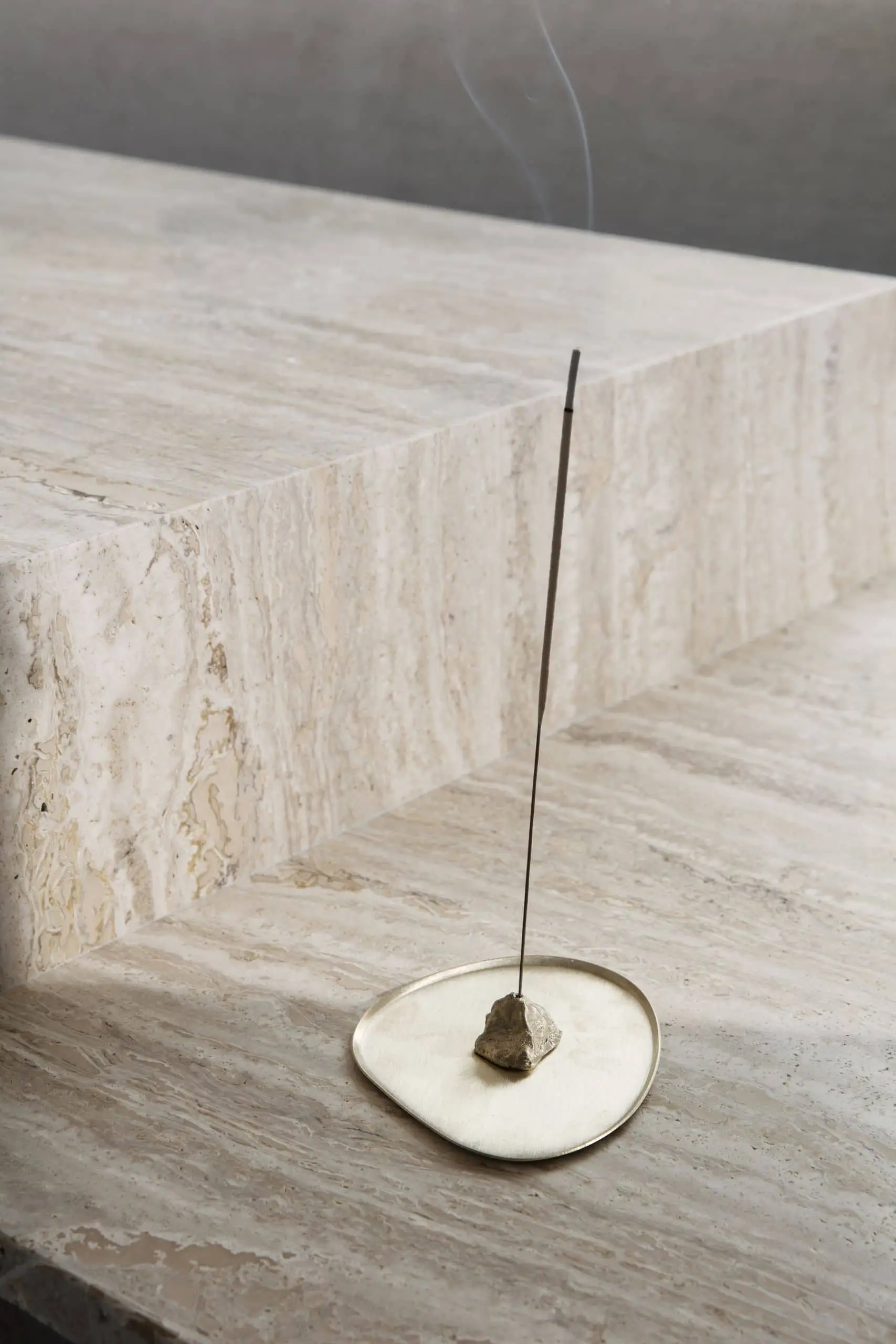 ferm Living Stone Incense Burner Brass 3