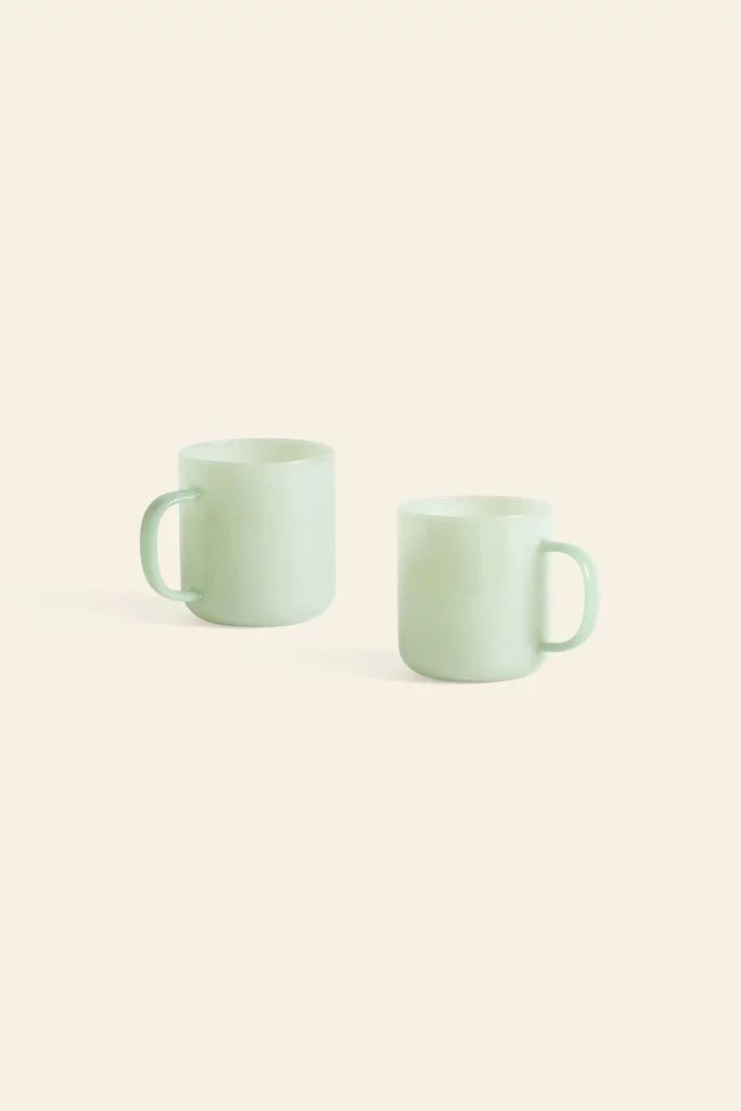 HAY Borosilicate Mug Set of 2 Jade Light Green 1