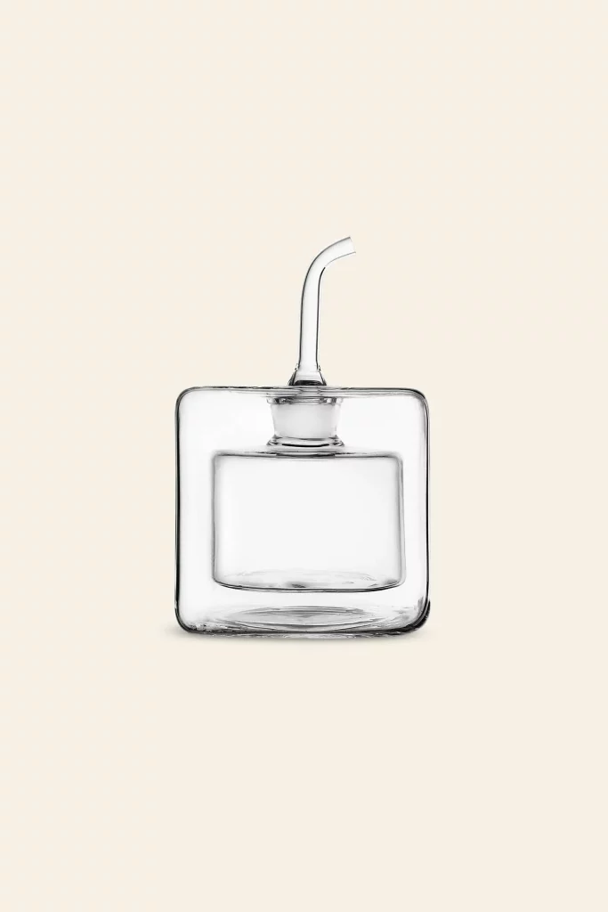 Ichendorf Milano Cube Square Doublewalled Oil Bottle Clear 1