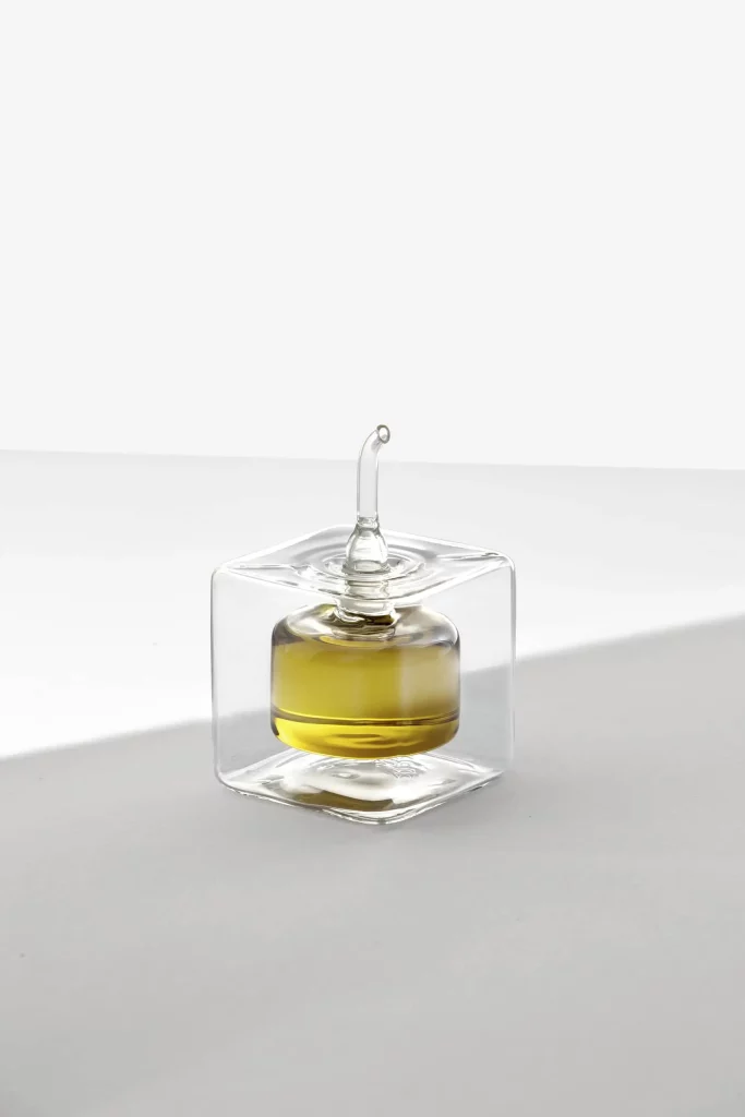Ichendorf Milano Cube Square Doublewalled Oil Bottle Clear 3