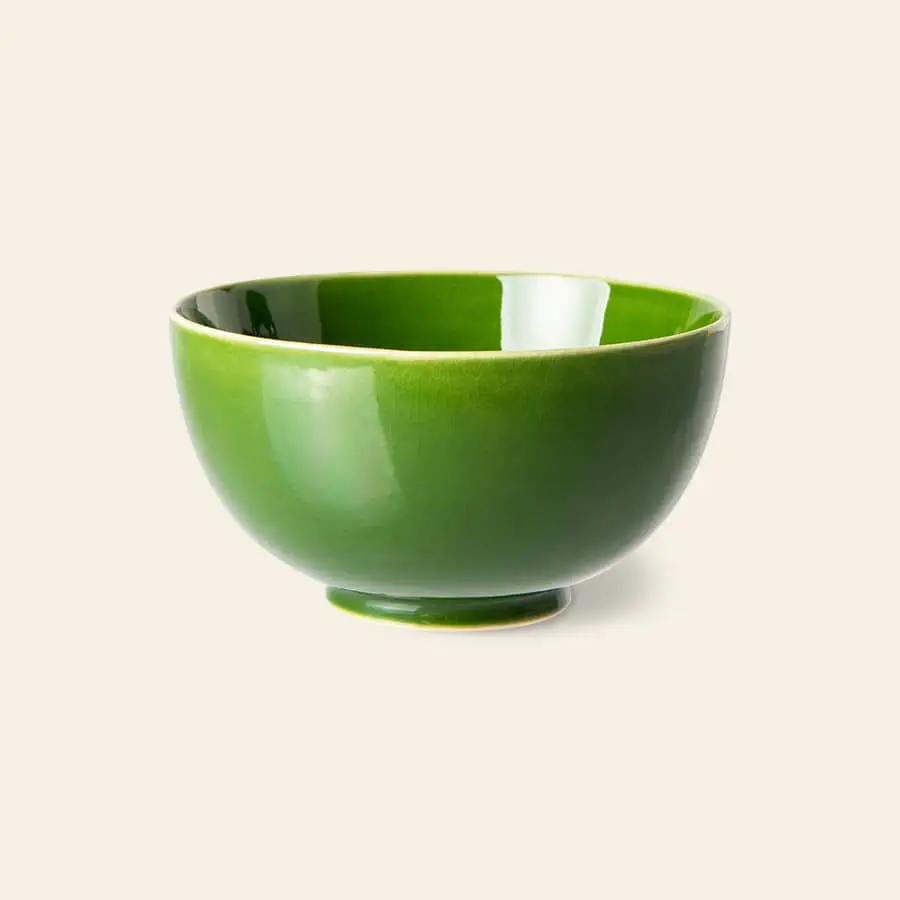 HKliving The Emeralds Ceramic Dessert Bowl Set of 4 Green 2