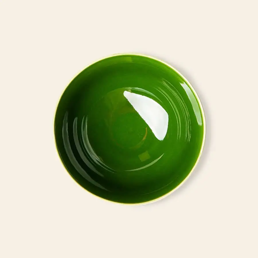 HKliving The Emeralds Ceramic Dessert Bowl Set of 4 Green 3