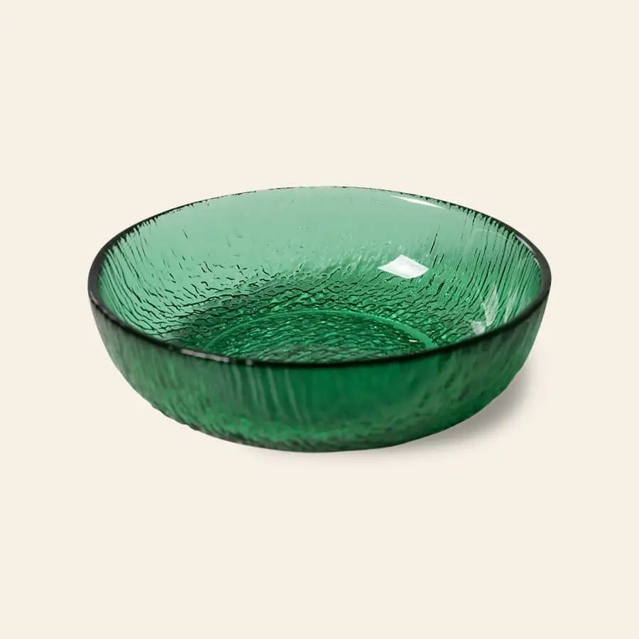 HKliving The Emeralds Glass Dessert Bowl Green 2
