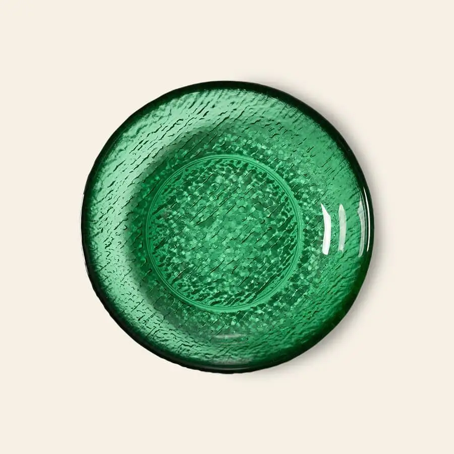 HKliving The Emeralds Glass Dessert Bowl Green 3
