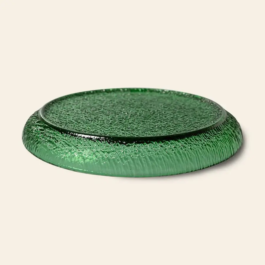 HKliving The Emeralds Glass Side Plate Green 4