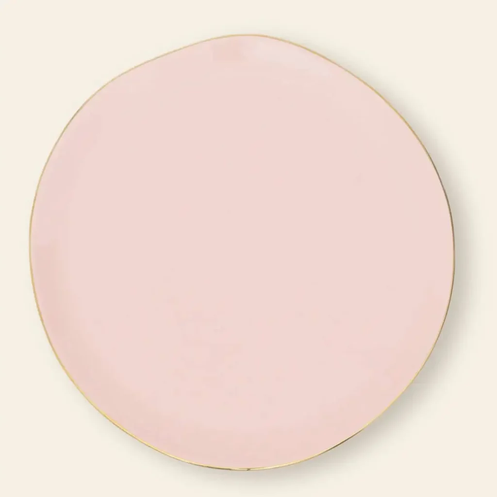 Urban Nature Culture Good Morning Breakfast Plate Old Pink 1