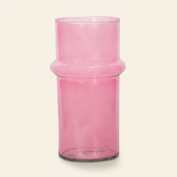 Urban Nature Culture Vase Recycled Glass Pink Pink 1