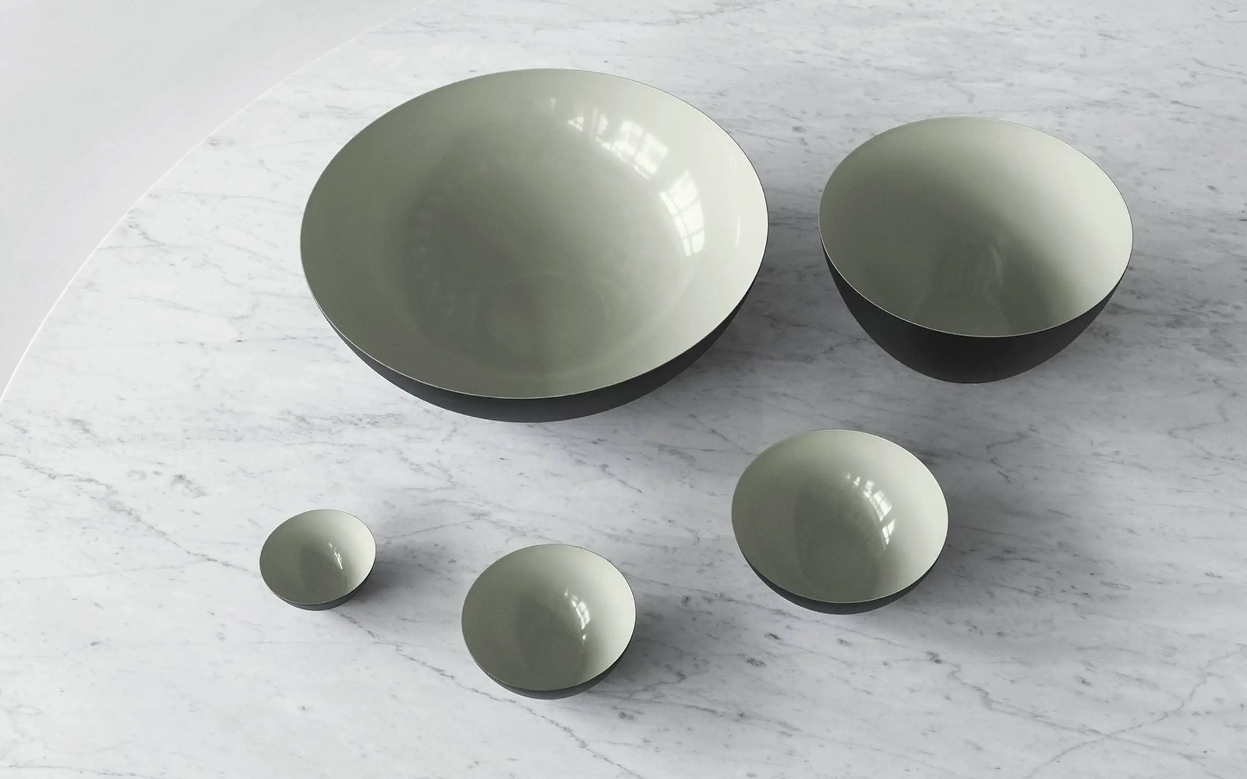 Normann Copenhagen Krenit Bowl 125cm Dusty Green 2