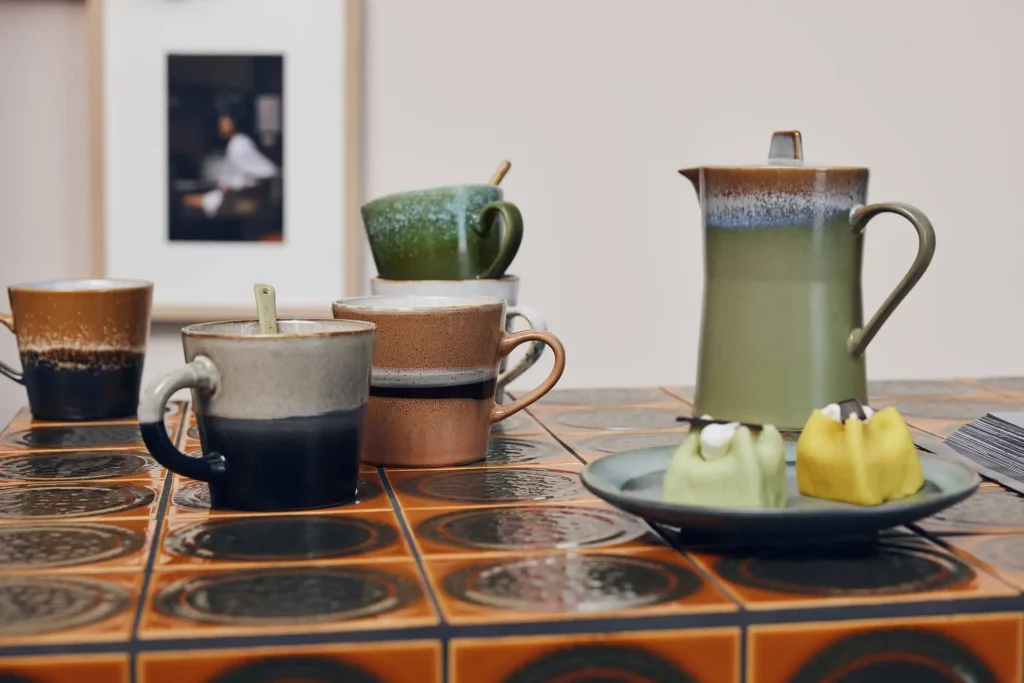 HKliving 70s Ceramics Cappuccino Mugs Set of 4 Virgo 3