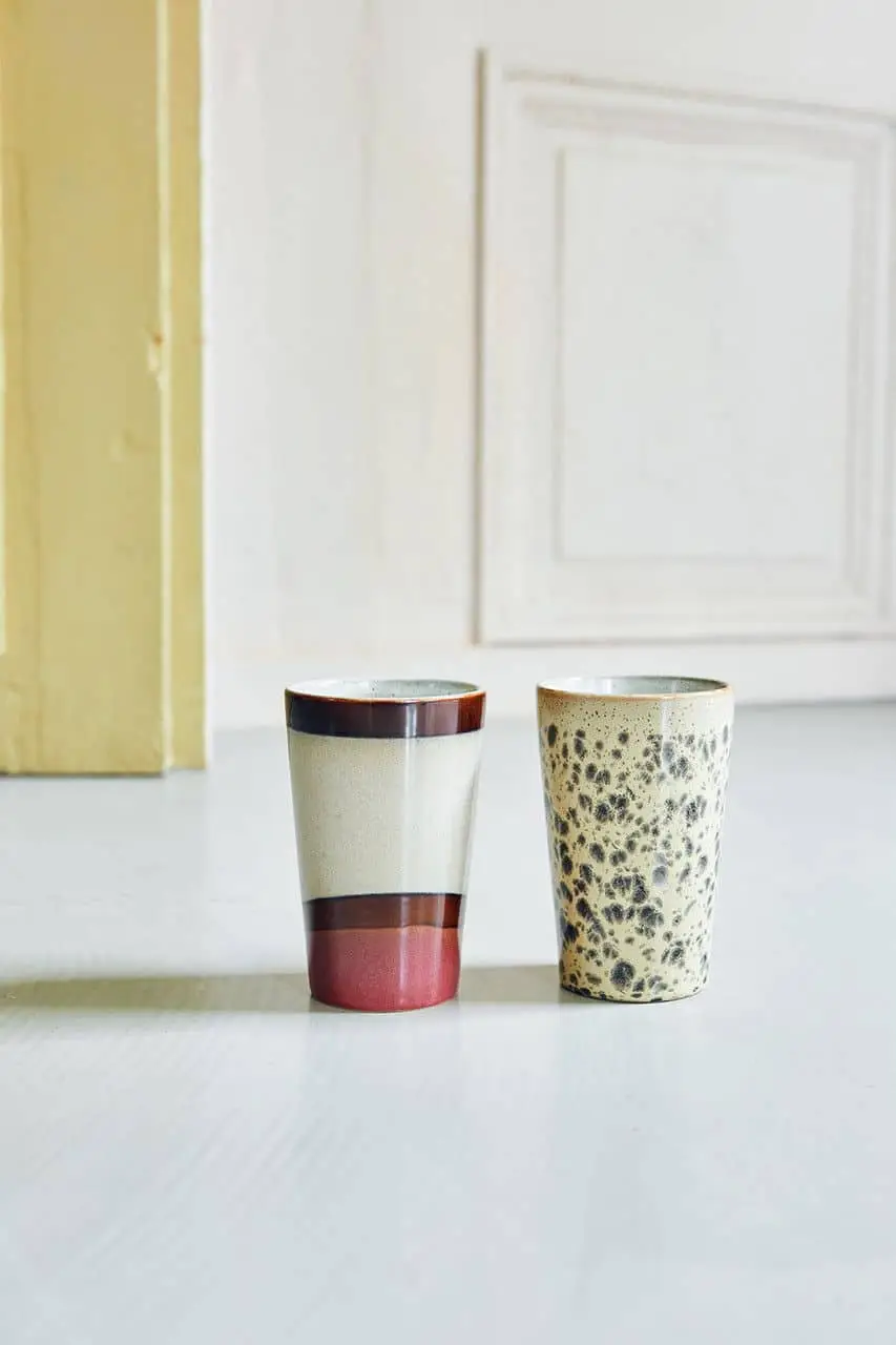 HKliving 70s Ceramics Tea Mugs Set of 2 Nova 2