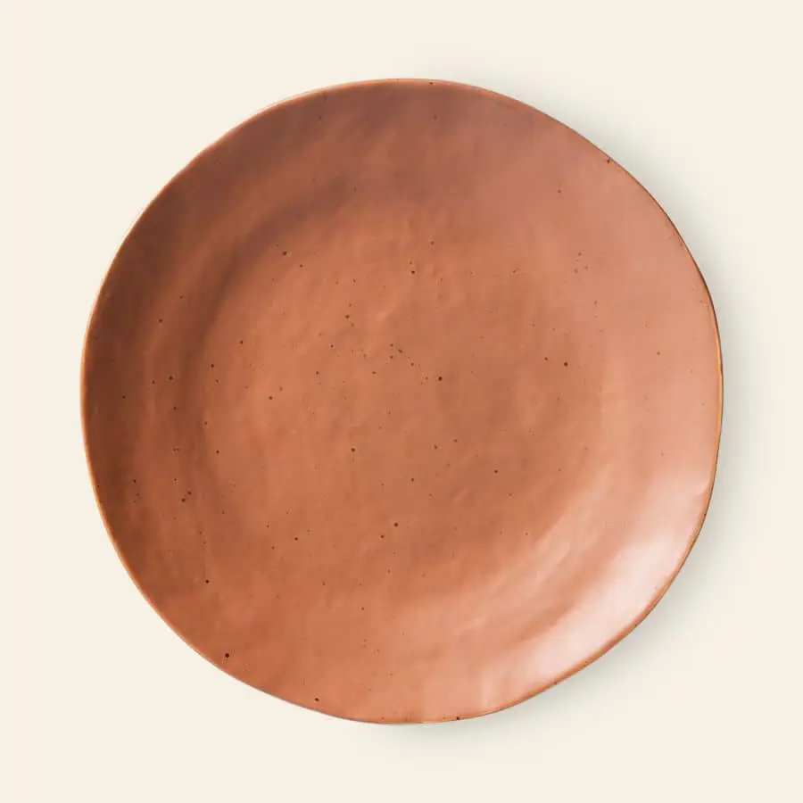 HKliving Bold Basic Ceramics Side Plate Set of 2 Brown 2