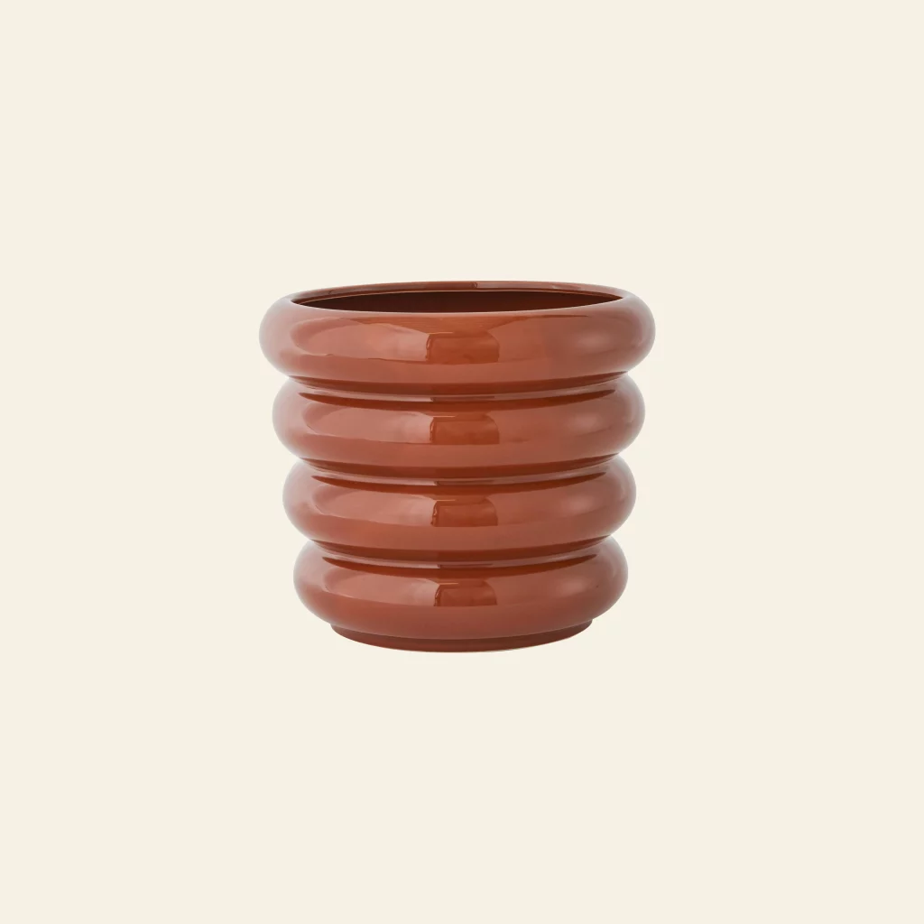 OYOY Living Design Awa Pot Large Shiny Caramel 1