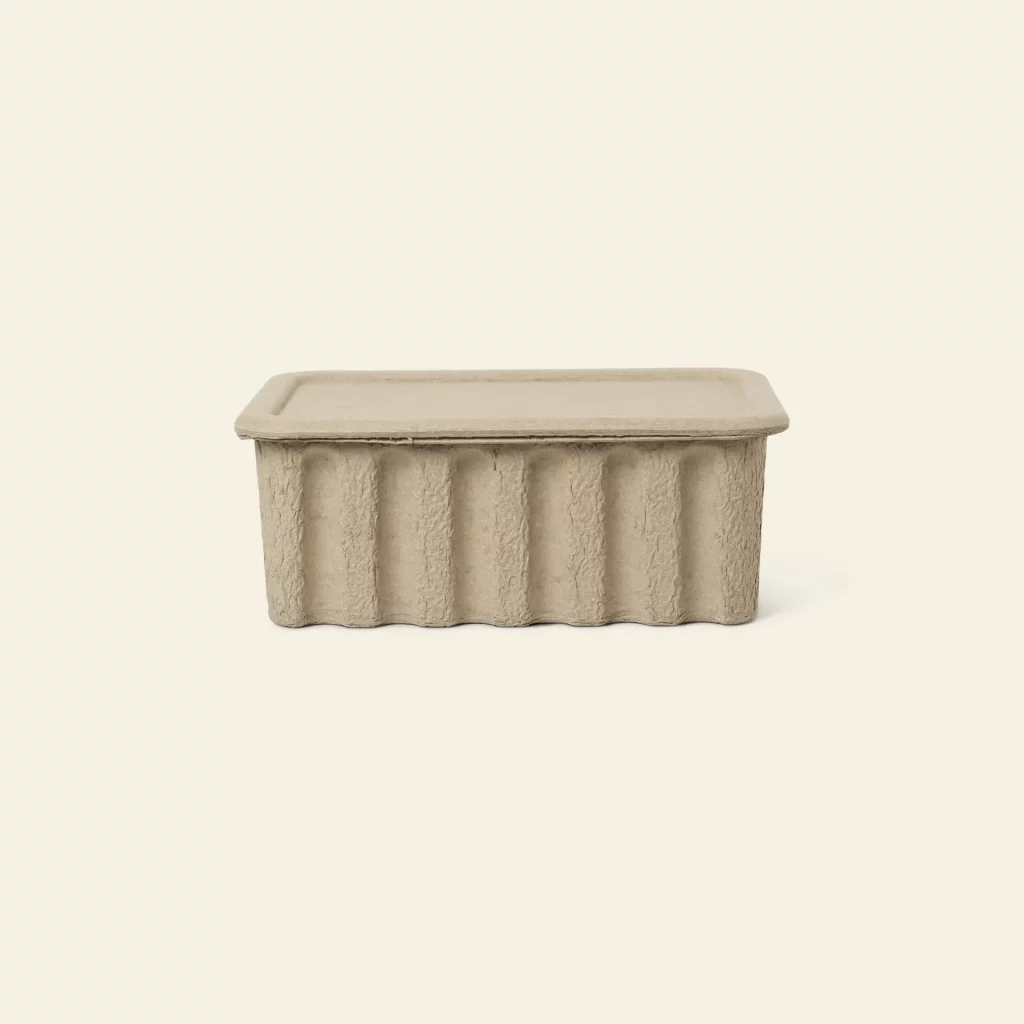 ferm LIVING Paper Pulp Box Large Set of 2 Brown 2
