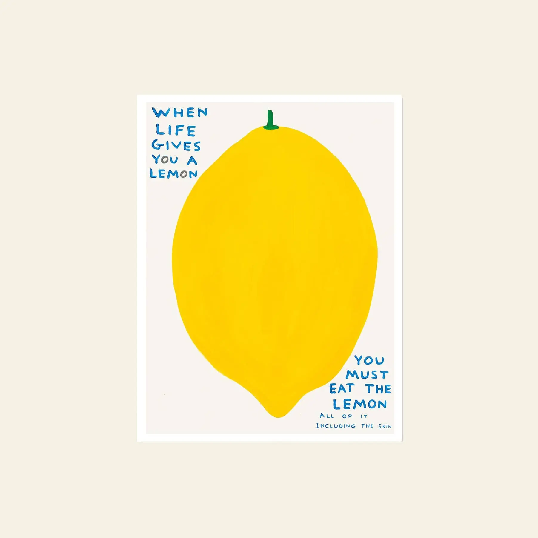 Shrig Shop David Shrigley When Life Gives You A Lemon 60x80 Poster 1