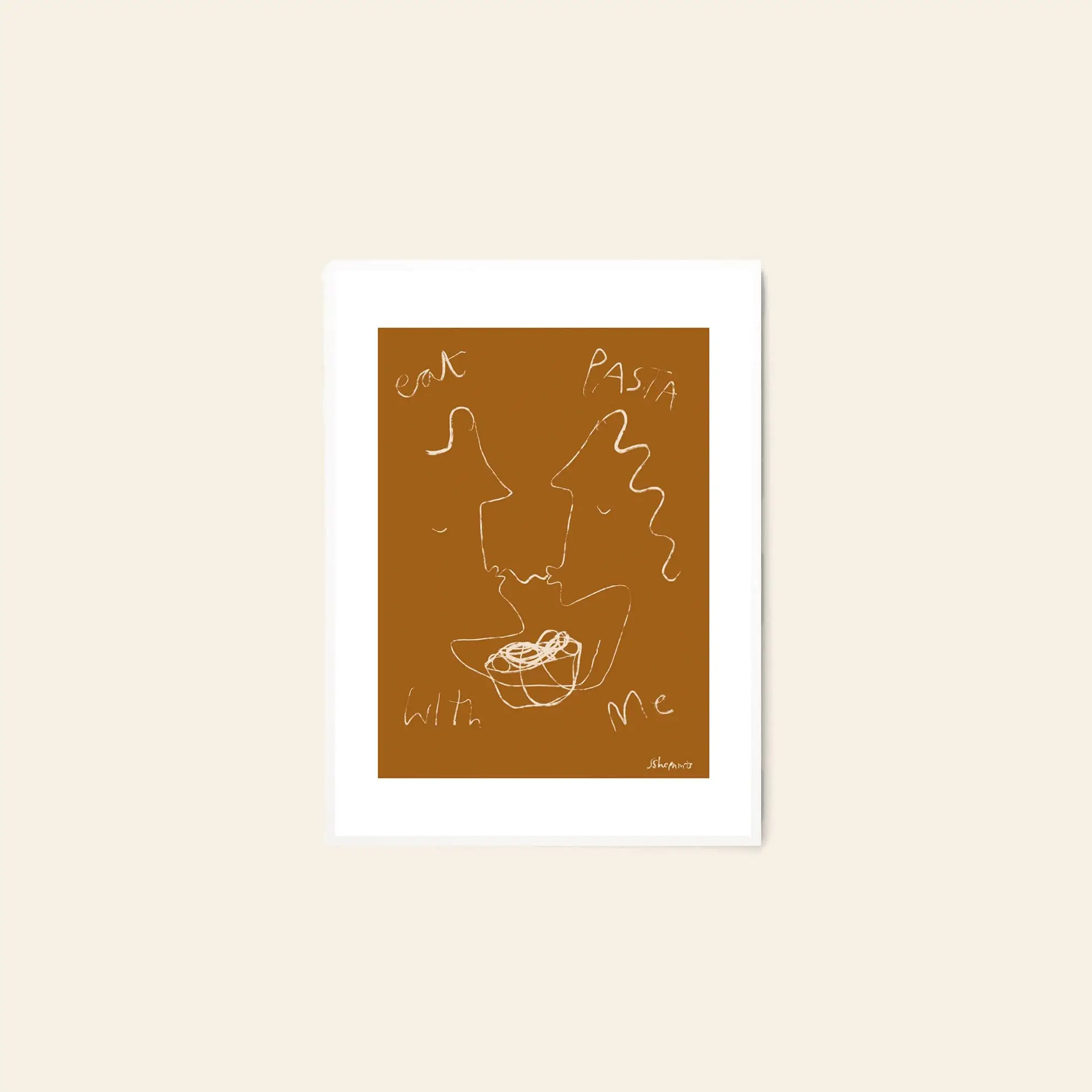 The Poster Club Ruby Hughes Eat Pasta 50x70 Poster 1