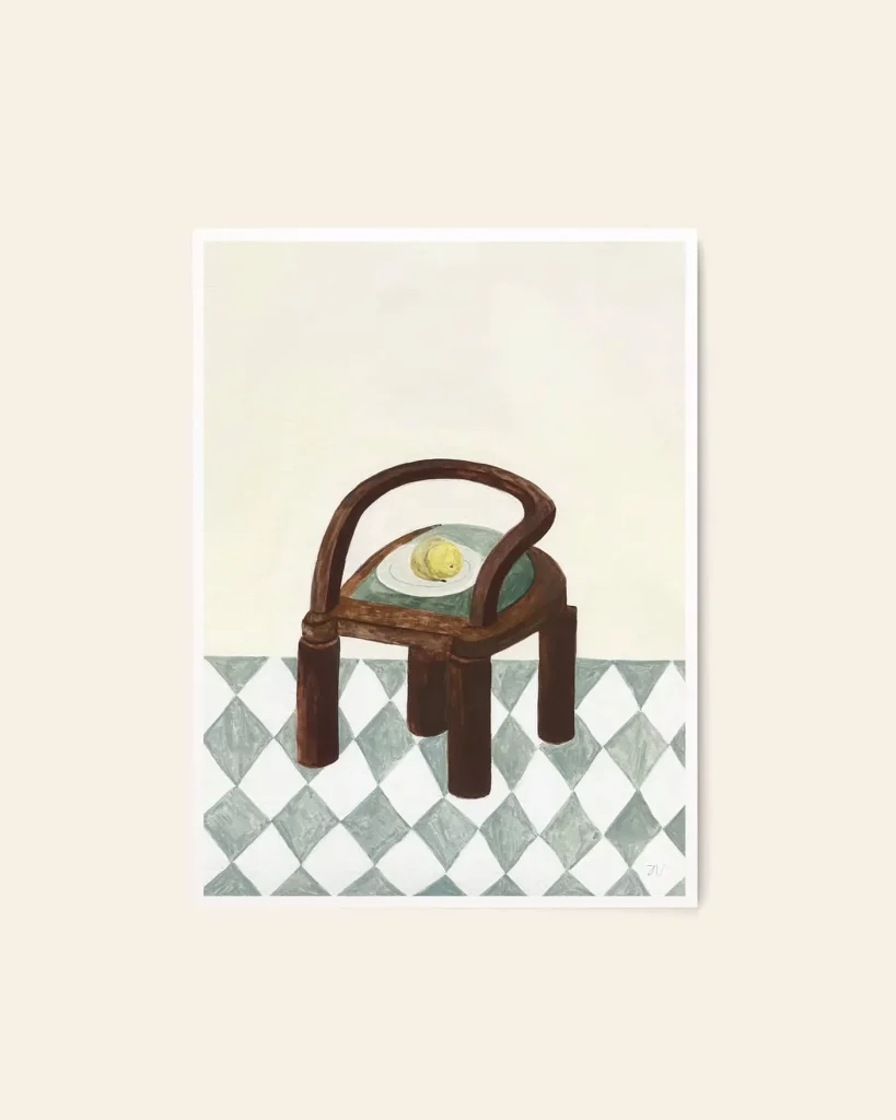 The Poster Club Isabelle Vandeplassche Chair With Fruit 50x70 Poster 1
