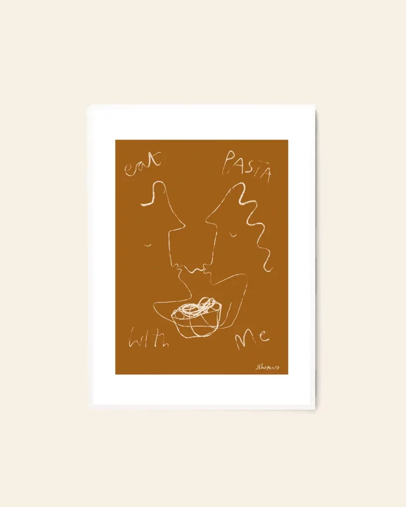 The Poster Club Ruby Hughes Eat Pasta 50x70 Poster 1