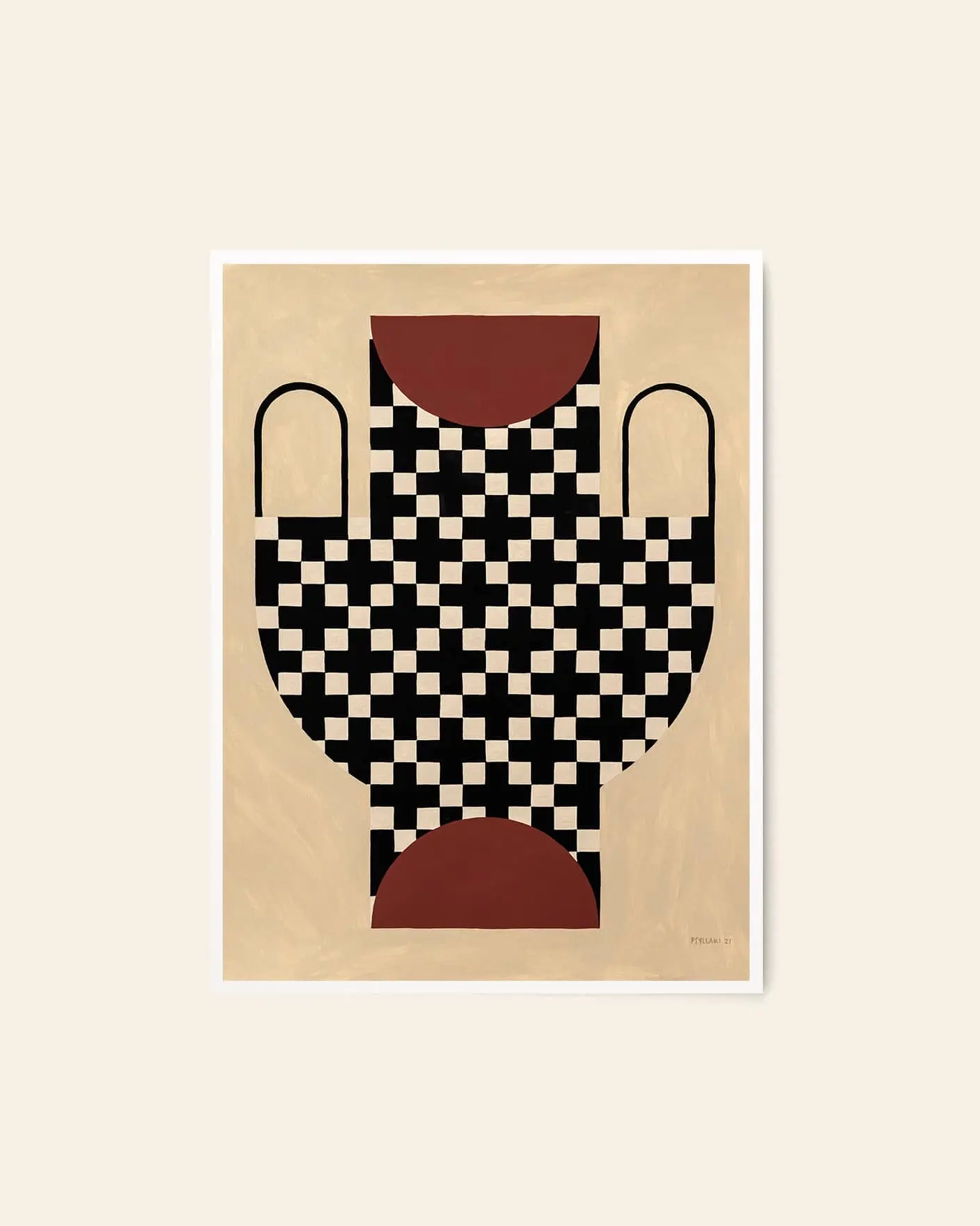 The Poster Club Studio Paradissi Vase With Cross Pattern 50x70 Poster 1