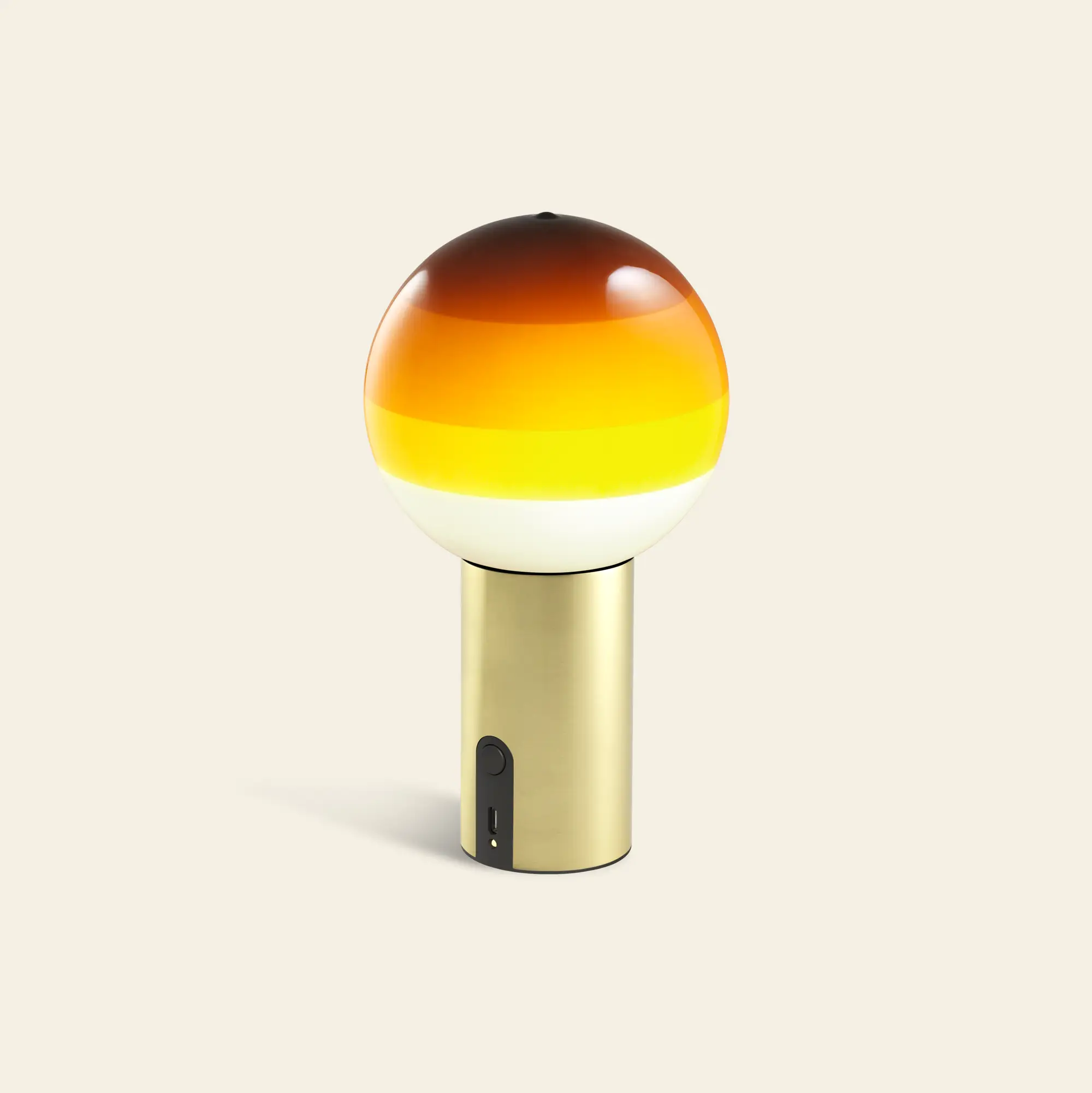 Marset Dipping Light Portable Amber Brushed Brass 1