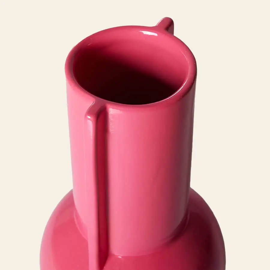 HKliving Ceramic Vase Hot Pink Bright Pink 3