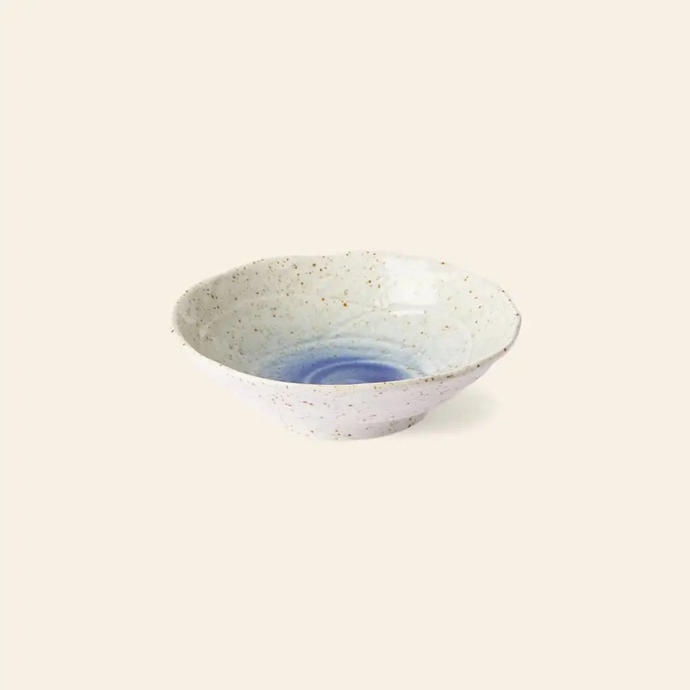 HKliving Kyoto Ceramics Japanese Shallow Bowls Set of 4 Multicolour 5