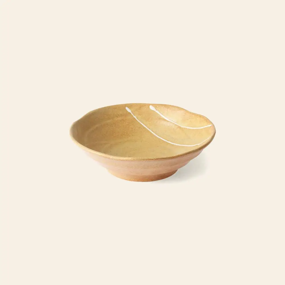 HKliving Kyoto Ceramics Japanese Shallow Bowls Set of 4 Multicolour 7