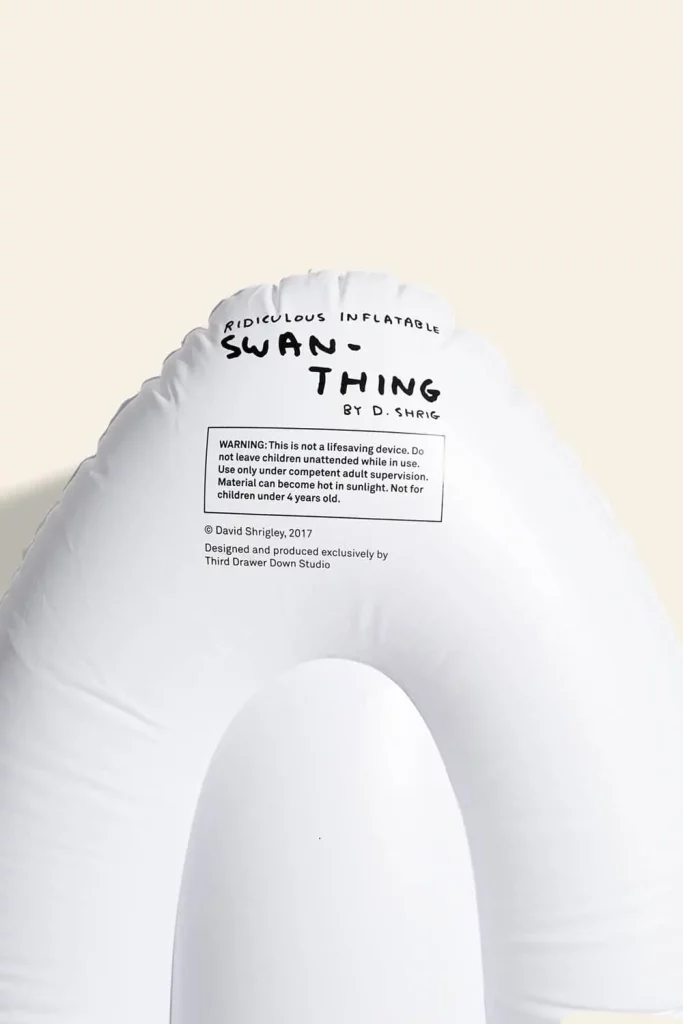 Third Drawer Down David Shrigley Ridiculous Inflatable Swan Thing White 4