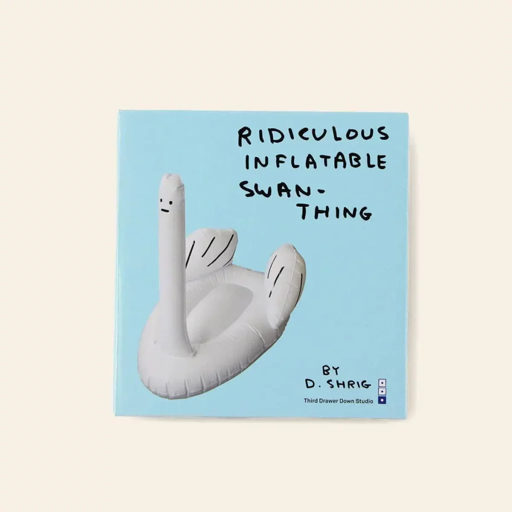 Third Drawer Down David Shrigley Ridiculous Inflatable Swan Thing White 6
